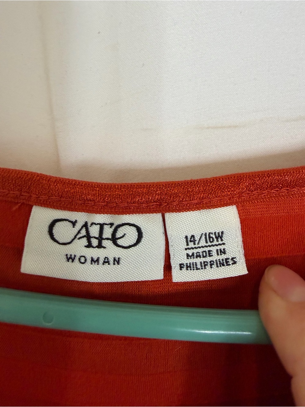 3/$20 Cato Rust Red Layered Ruffle Short-Sleeve Top - Picture 3 of 4